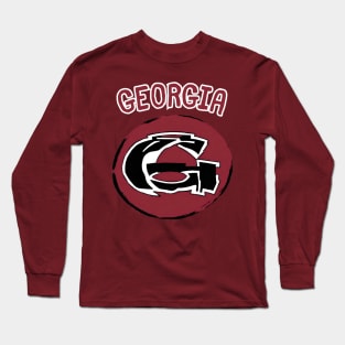 American Football Player of Georgia Football Team Spirit Long Sleeve T-Shirt